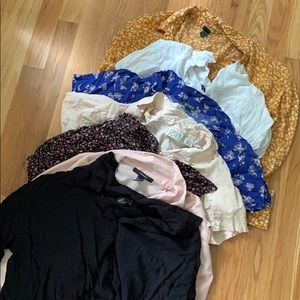 bundle of button up shirts